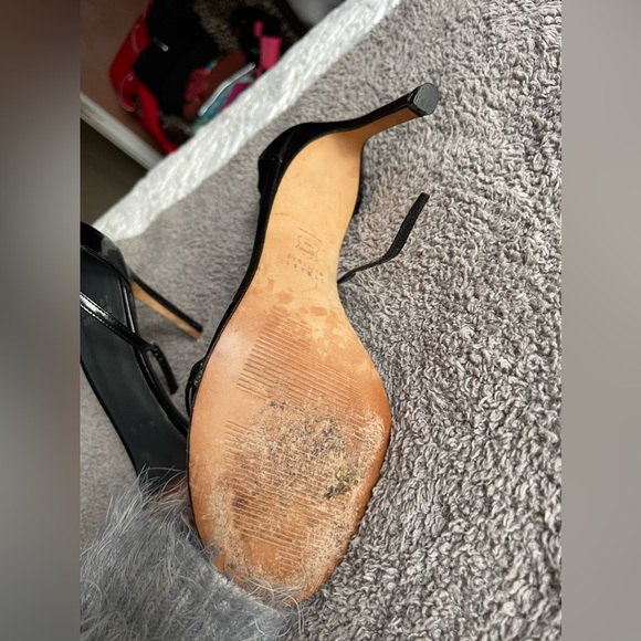 Stuart Weitzman Nudist Sandals size 9.5 black patent - Picture 4 of 5